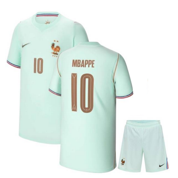 Mbappe #10 France Away Kids Jersey Set