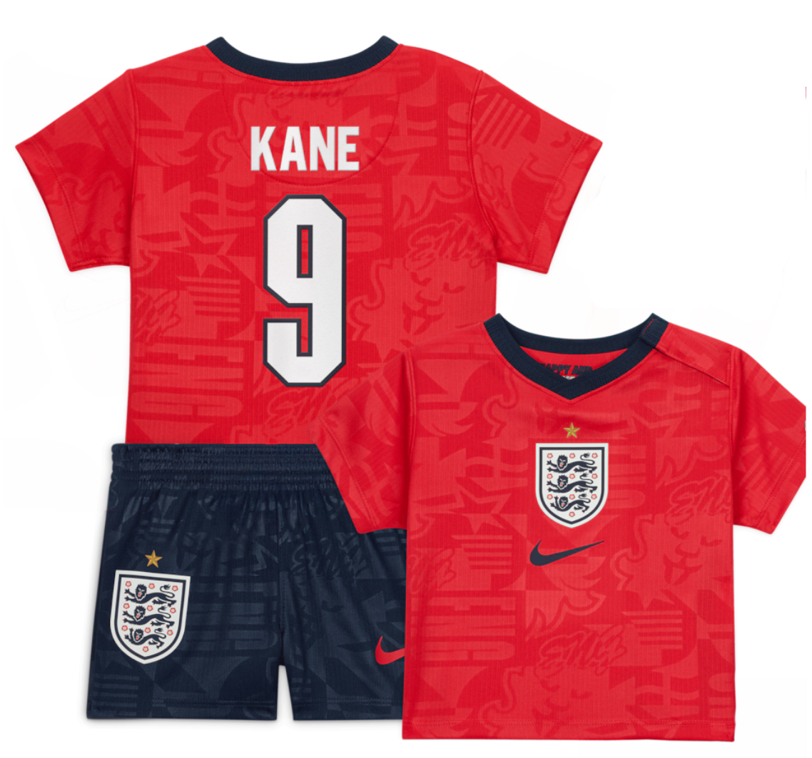 Kane #9 England Kids Jersey Set