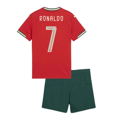 Ronaldo Portugal #7 Red World Cup Kids Jersey Set