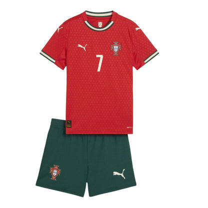 Ronaldo Portugal #7 Red World Cup Kids Jersey Set